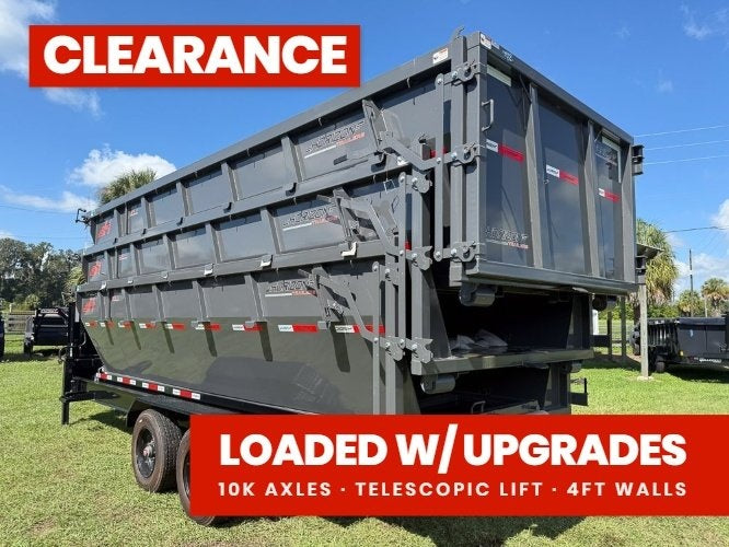 Horizon 20' HRD GN Roll off Bundle (2) 10k Axles + 3 Bins w/ 4' Walls 014976