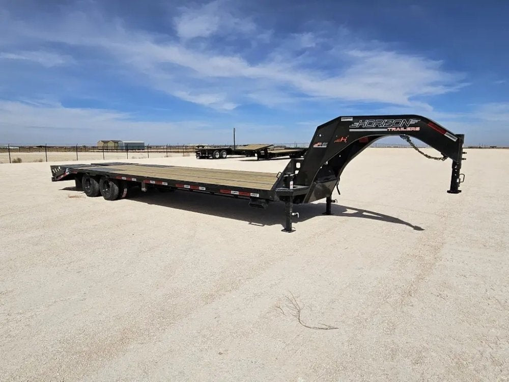 30' Horizon FHZ Gooseneck Dual Wheel Deckover Trailer Mega Ramps - (2) 10K Axles 16430