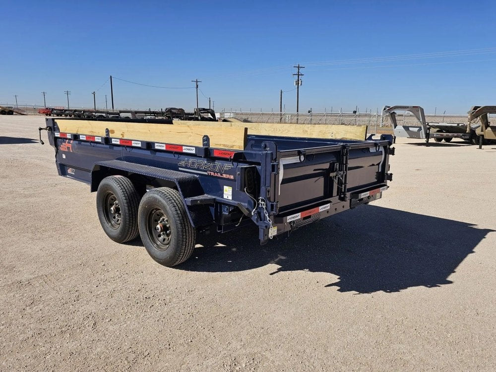 14' Horizon EZ7 Bumper Pull Dump Trailer 19" Sides - (2) 7K Axles 15844