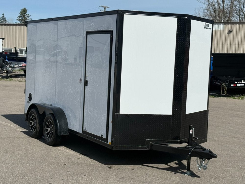 7 x 14 DX 7K Flat Top V Nose Enclosed - (2) 3500 lb Axles 140467