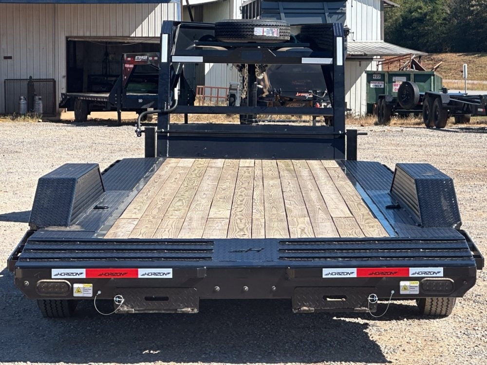 26' HEH Gooseneck Equipment Trailer (2) 10K Axles, Drive Over Fenders, 3' Dove W/ Slide In Ramps 10275