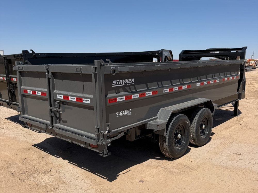 16' Stryker SDT Gooseneck Dump Trailer 36" Side Walls - (2) 7k Axles 4162