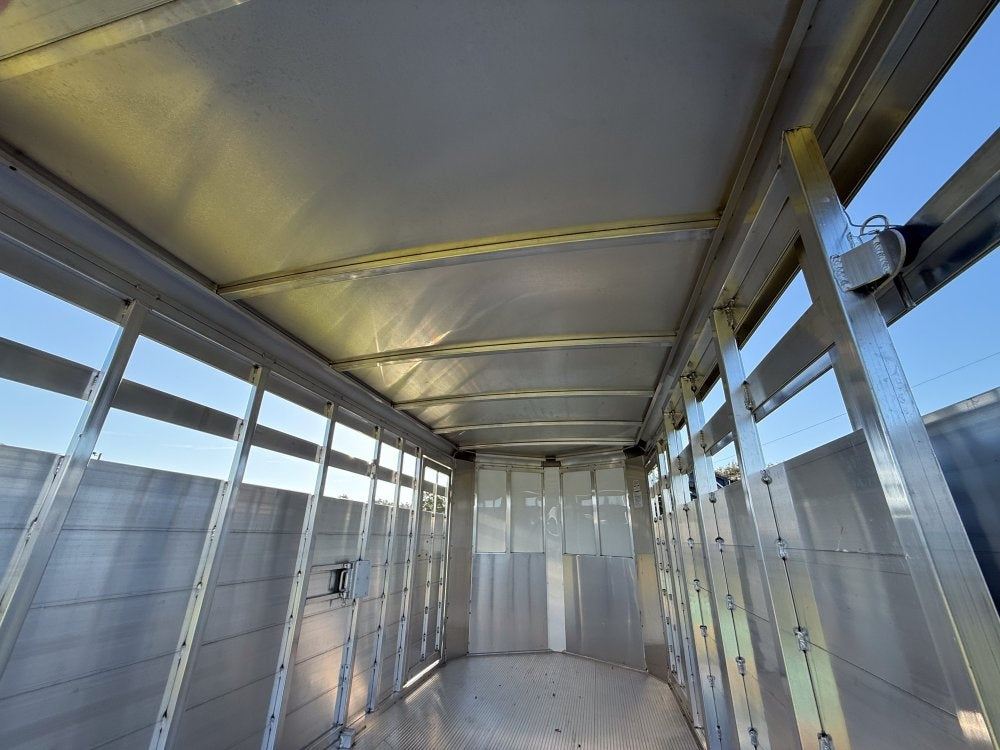 Black Stockman Express 6'6" Tall (2) 3500lb Axles - Horse Trailers - TrailerSwap