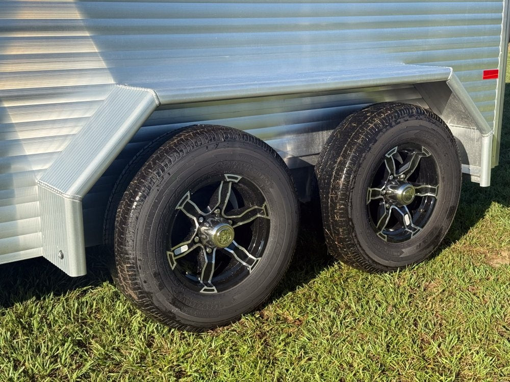 Black Stockman Express 6'6" Tall (2) 3500lb Axles - Horse Trailers - TrailerSwap