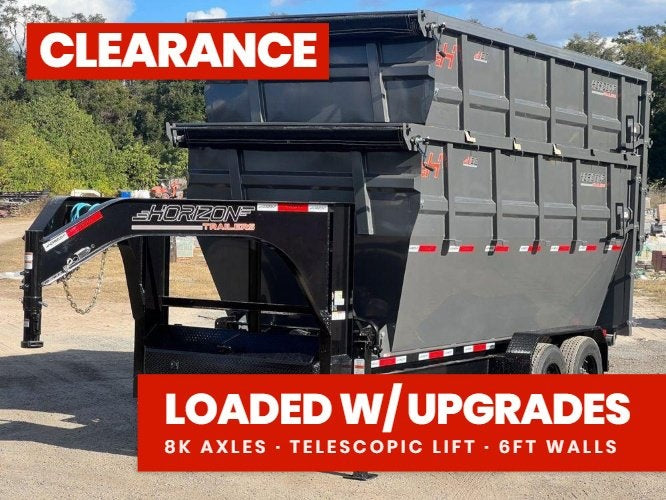 Horizon 16' RDZ GN Roll off Bundle (2) 8k Axles + 2 Bins w/ 6' Walls 015032