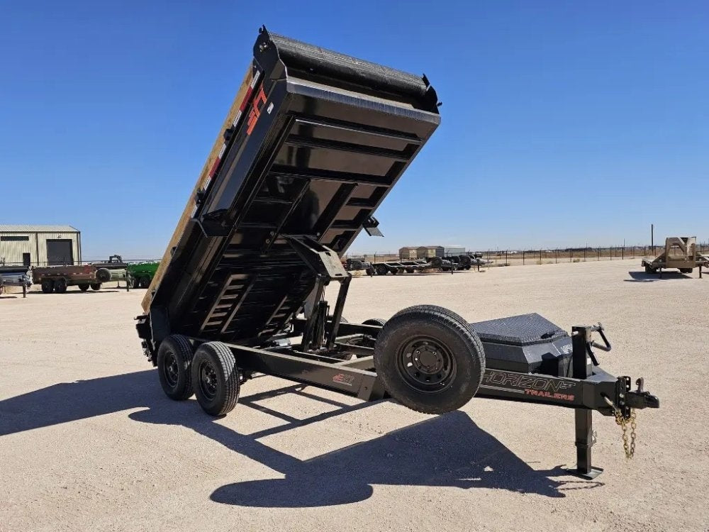 14' Horizon EZ7 Bumper Pull Dump Trailer 19" Sides - (2) 7K Axles 15865