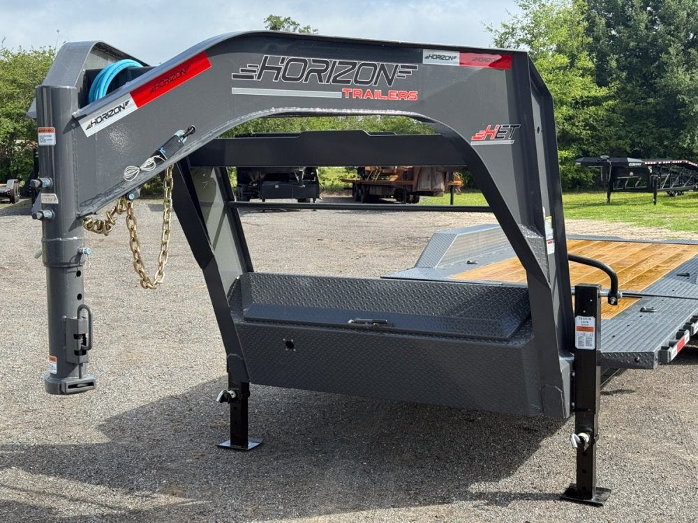 24' Horizon HET Gooseneck Equipment Tilt Trailer Drive Over Fenders - (2) 10K Axles 16856