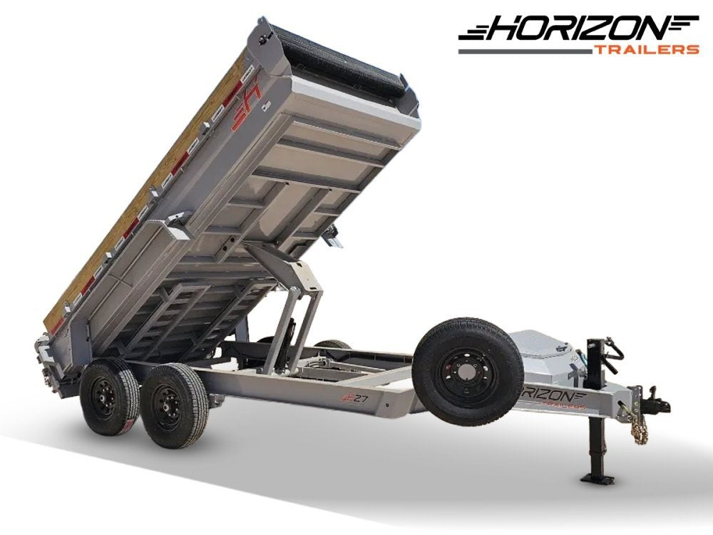 14' Horizon EZ7 Bumper Pull Dump Trailer 19" Sides - (2) 7K Axles 15854