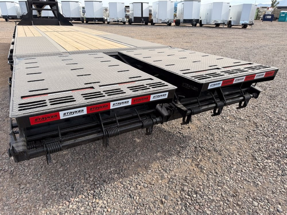 32' Stryker Gooseneck (2) 10K Axles Mega Ramps Dual Wheels 3463