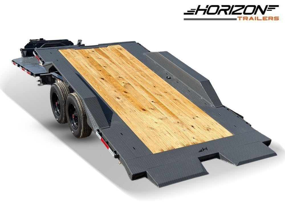 24' Horizon HET Bumper Pull Equipment Tilt Trailer Drive Over Fenders - (2) 10K Axles 015466