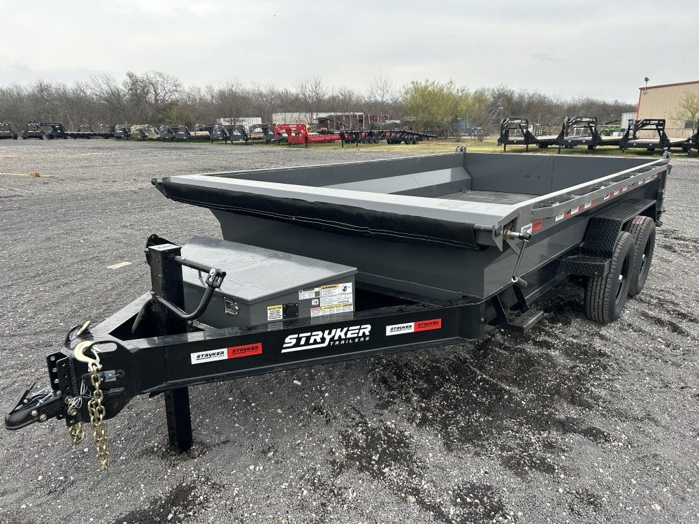 14' Stryker EDT Bumper Pull Dump Trailer 20" Side Walls - (2) 7k Axles 3887