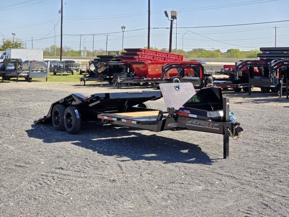 24' Horizon HET Bumper Pull Equipment Tilt Trailer Drive Over Fenders - (2) 10K Axles 15463