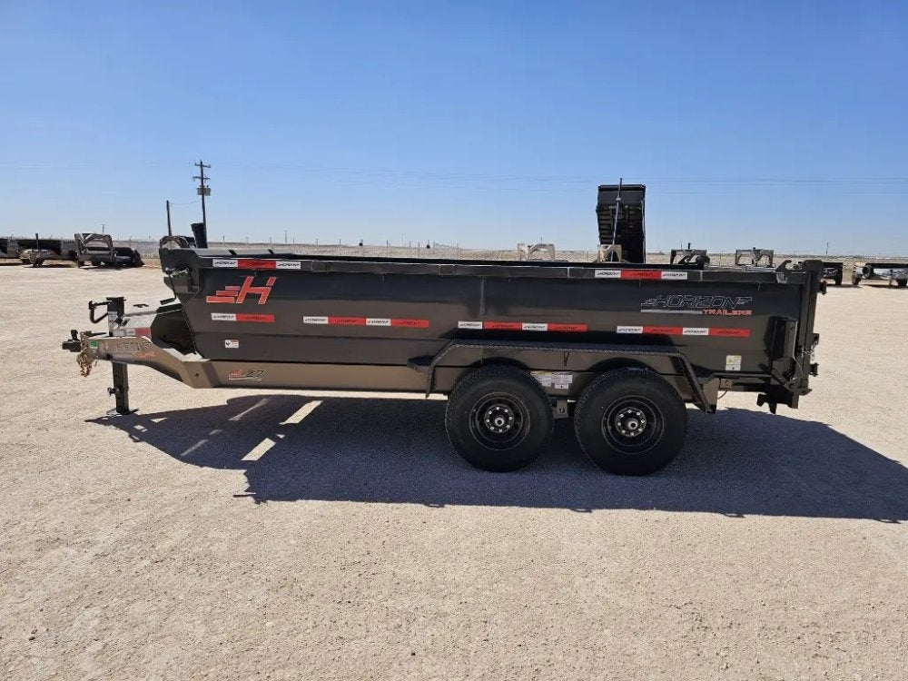 14' Horizon LZ7 Bumper Pull Dump Trailer 30" Side Walls - (2) 7K Axles 15888