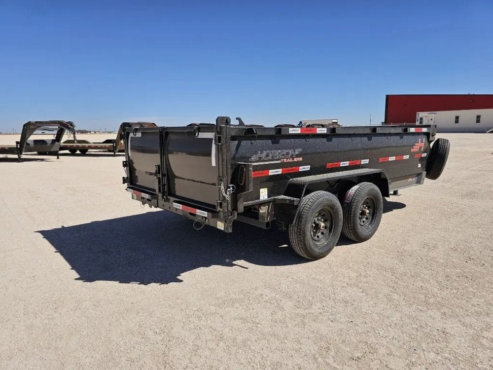 14' Horizon LZ7 Bumper Pull Dump Trailer 30" Side Walls - (2) 7K Axles 15926