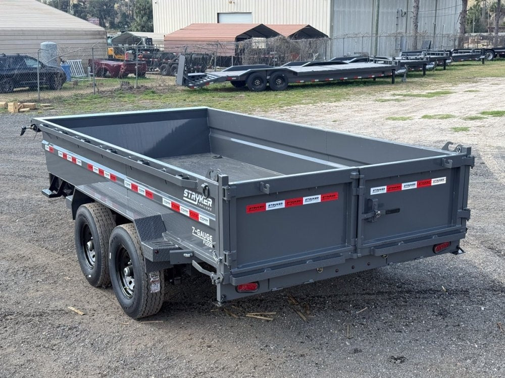 14' Stryker SDT Bumper Pull Dump Trailer 24" Side Walls - (2) 7k Axles 4265