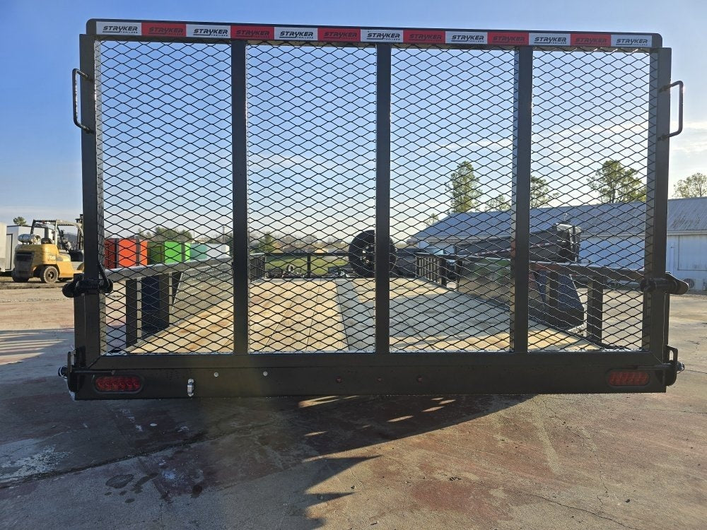 16' Utility Trailer (2) 3.5K Axles, 77" Wide, Side Ramps and 4' Gate 4070