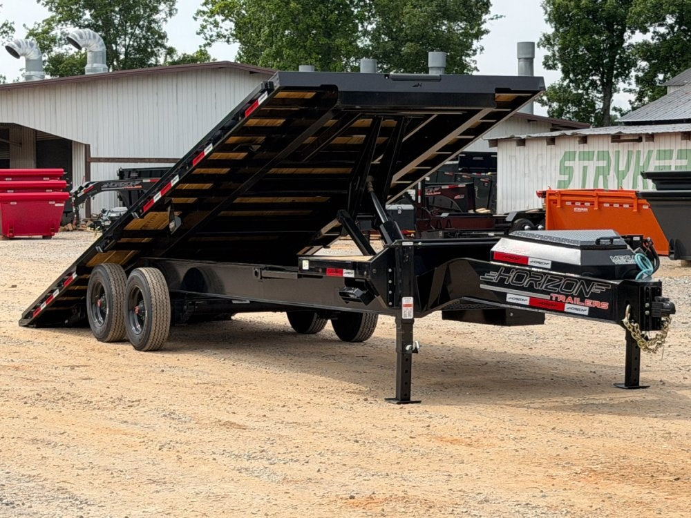 28' Horizon FTS Bumper Pull Hydraulic Deckover Tilt Trailer - 10K Axles 15102