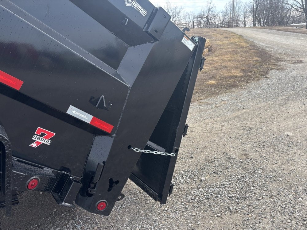 14' x 83" Iron Bull DTB Bumper Pull Dump Trailer 48" Side Walls - (2) 7,000 lb Axles, Telescopic 110771