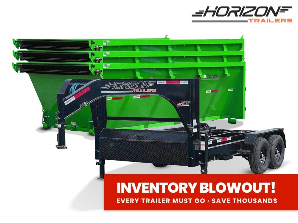 Horizon 14' RDZ GN Roll off Bundle (2) 7k Axles + 3 Bins w/ 4' Walls 7963-A