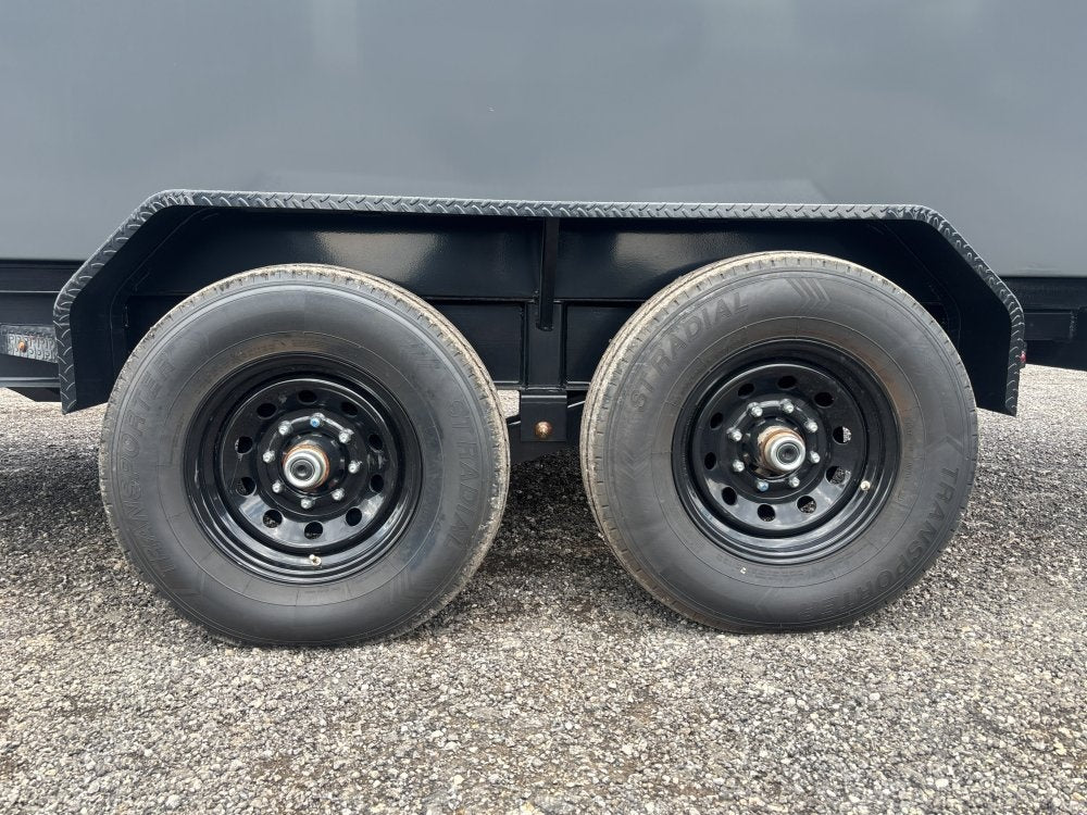 Dura Haul 14' BP Roll Off Bundle (2) 7k Axles + 3 Bin 4' Walls - Roll Off Packages - RO 14' Bumper Pull - TrailerSwap