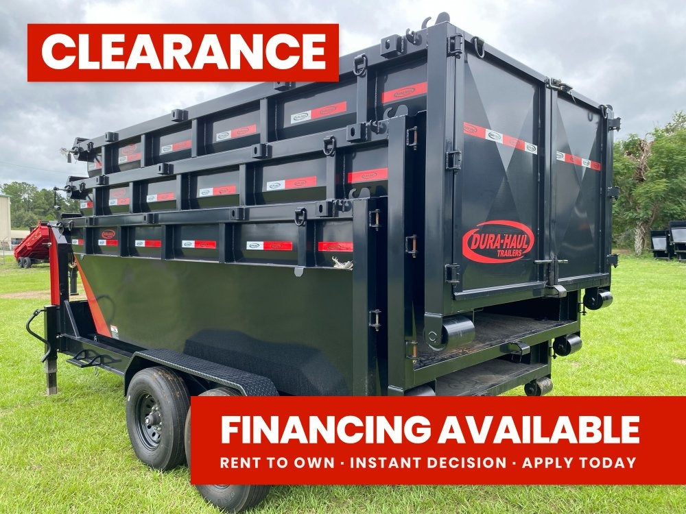 Dura Haul 14' GN Roll off Bundle (2) 8k Axles + 3 Bins w/ 4' Walls - Roll Off Packages - RO 14' Gooseneck - TrailerSwap