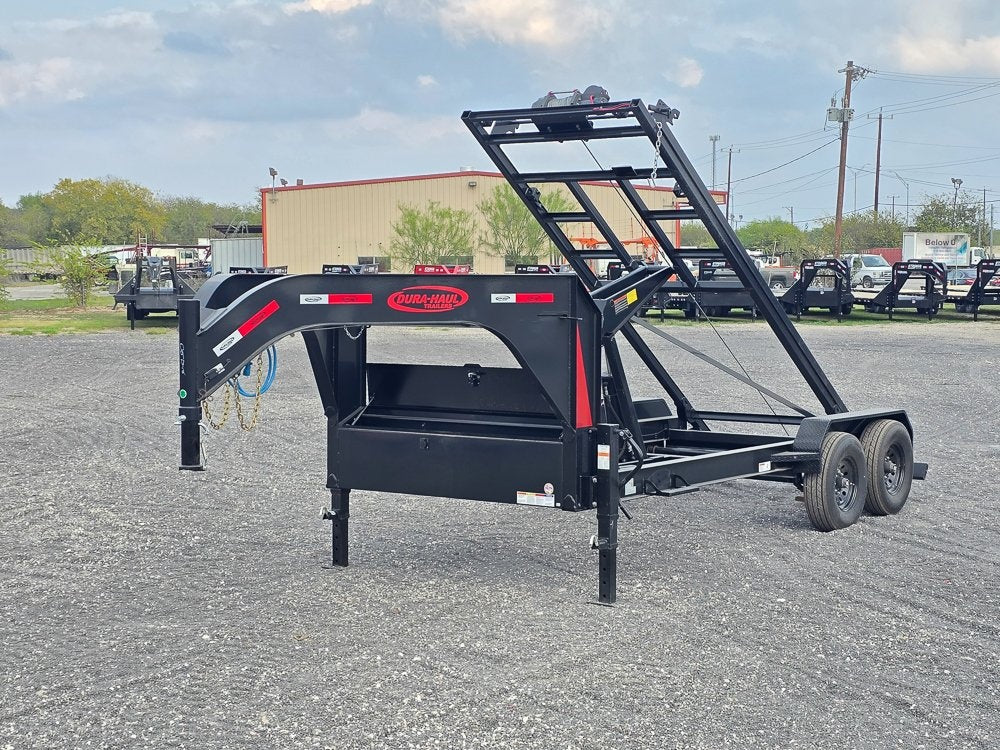 Dura Haul 14' RKO GN Roll Off Base (2) 7k Axles - Roll Off Base Trailer - RO 14' Gooseneck - TrailerSwap
