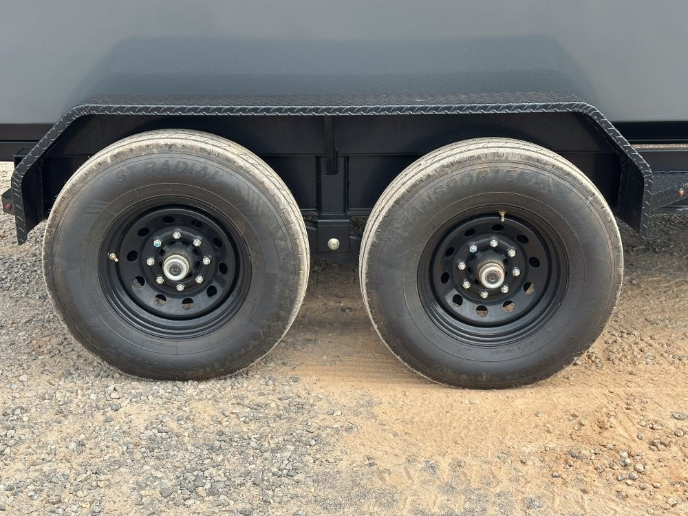 Dura Haul 16' GN Roll off Bundle (2) 7k Axles + 3 Bins w/ 4' Walls - Roll Off Packages - RO 16' Gooseneck - TrailerSwap