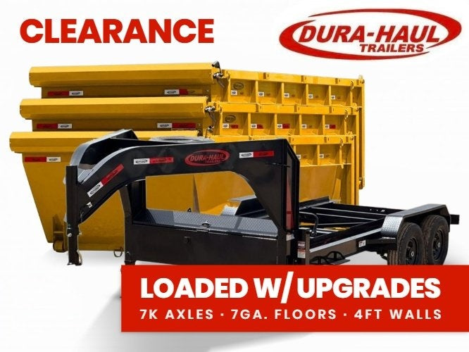 Dura Haul 16' GN Roll off Bundle (2) 7k Axles + 3 Bins w/ 4' Walls - Roll Off Packages - RO 16' Gooseneck - TrailerSwap