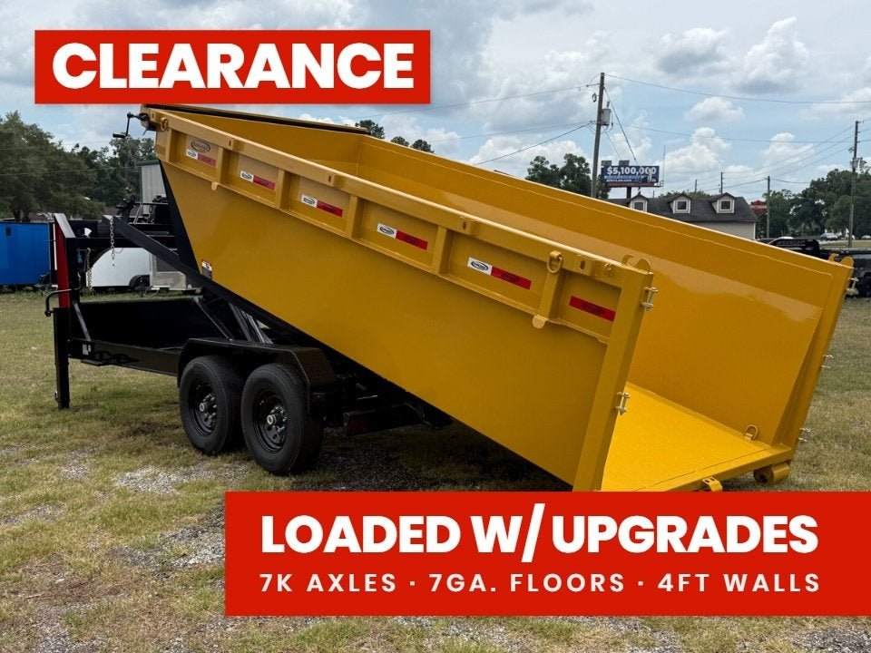 Dura Haul 16' GN Roll Off Bundle (2) 7k Axles + Bin 4' Walls - Roll Off Packages - RO 16' Gooseneck - TrailerSwap