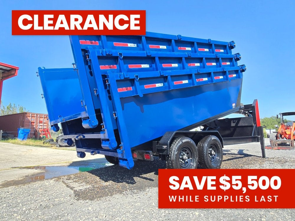 Dura Haul 16' GN Roll off Bundle (2) 8k Axles + 3 Bins w/ 4' Walls - Roll Off Packages - RO 16' Gooseneck - TrailerSwap