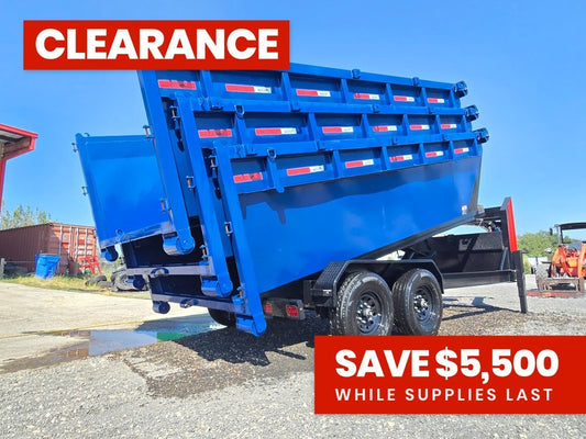 Dura Haul 16' GN Roll off Bundle (2) 8k Axles + 3 Bins w/ 4' Walls - Roll Off Packages - RO 16' Gooseneck - TrailerSwap
