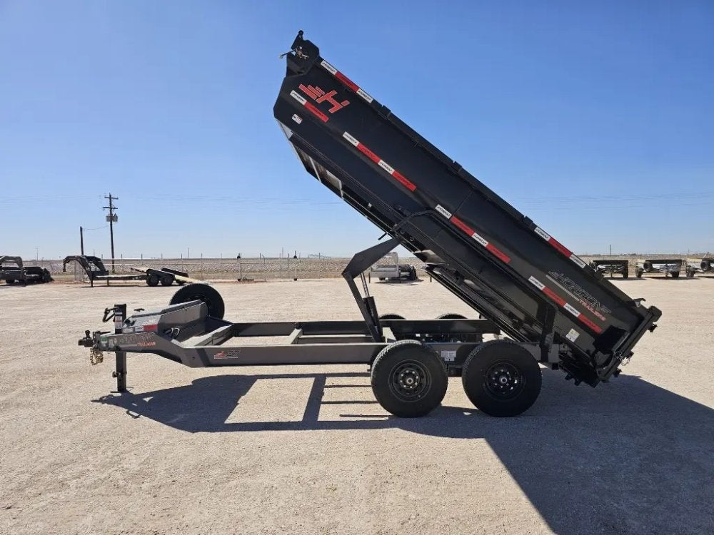 14' Horizon LZ7 Bumper Pull Dump Trailer 30" Side Walls - (2) 7K Axles 15926