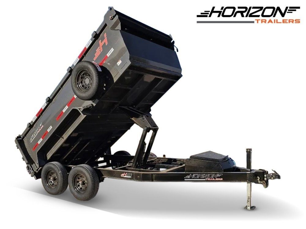 12' Horizon HZ6 Bumper Pull Dump Trailer 36" Side Walls - (2) 5.2K Axles 15964