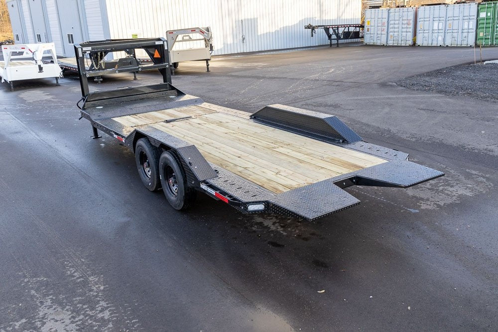 24' GTX Gooseneck Gravity Tilt (2) 7k Torsion Axles 4' Stationary Deck 112849