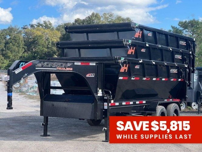 Horizon 16' HRD GN Roll off Bundle (2) 10k Axles + 3 Bins w/ 4' Walls 016075