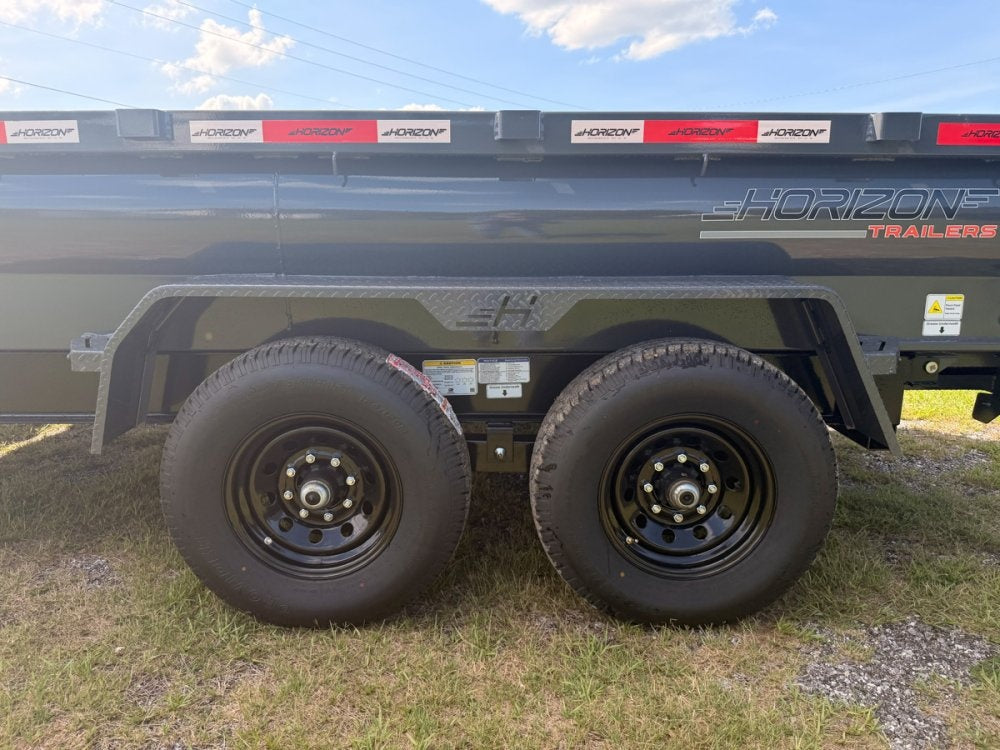 14' Horizon HZ7 Bumper Pull Dump Trailer 24" Side Walls - (2) 7K Axles 017999