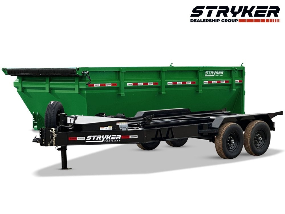 Stryker 16' BP Roll off Bundle (2) 7k Axles + 1 Bin w/ 4' Walls 2549-E