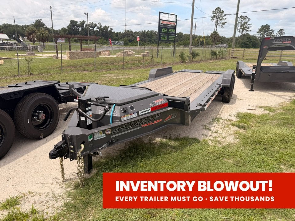 22' HEH Equipment Trailer 82" Wide, W/ 3' Dove W/ Mountain Ramps 14753