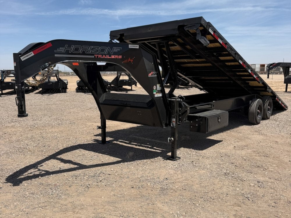 26' Horizon FFT Gooseneck Full Deckover Tilt Trailer - (2) 10K Axles 016929