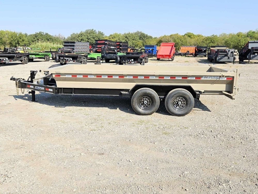 14' Stryker EDT Bumper Pull Dump Trailer 20" Side Walls - (2) 7k Axles 4053