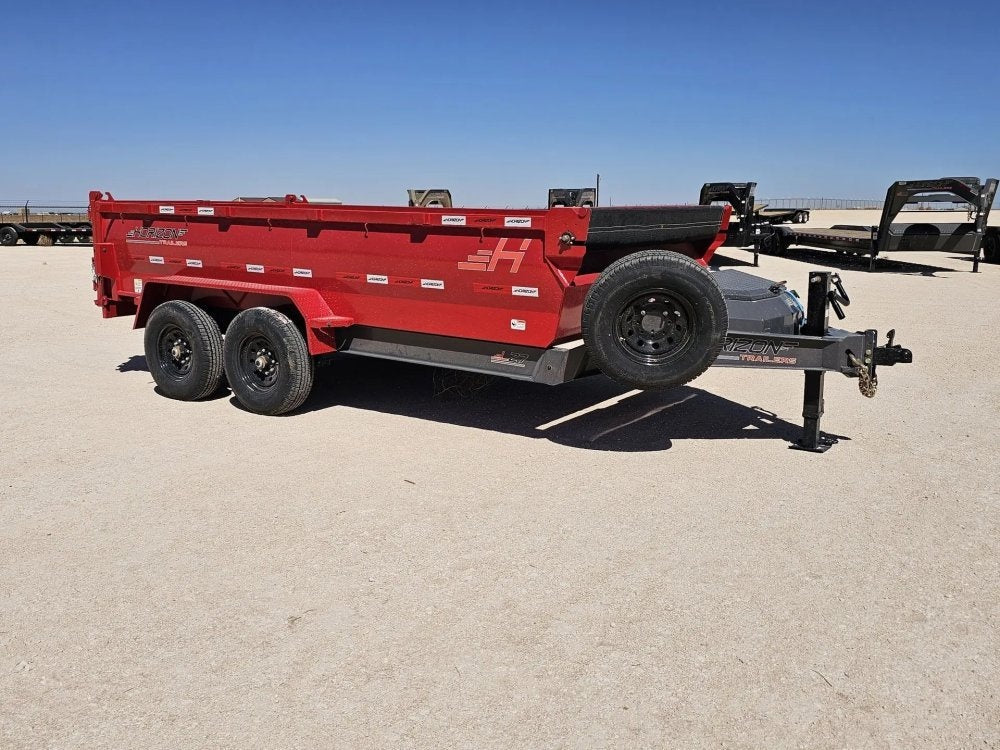 14' Horizon LZ7 Bumper Pull Dump Trailer 30" Side Walls - (2) 7K Axles 15927
