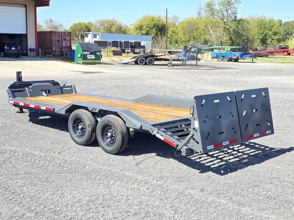 EHZ 20' x 83" BP EQUIPMENT TRAILER (2) 7K Axles, Mega Ramps, 14 Ply Tires - Low Profile Equipment Trailers - TrailerSwap