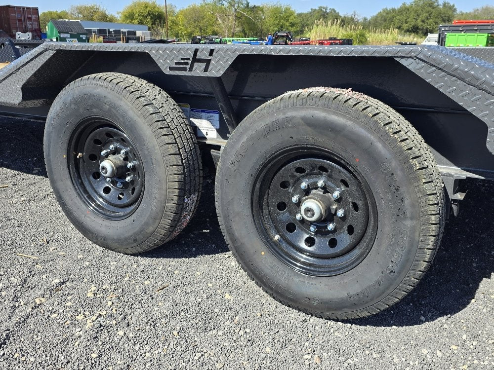 EHZ 20' x 83" BP EQUIPMENT TRAILER (2) 7K Axles, Mega Ramps, 14 Ply Tires - Low Profile Equipment Trailers - TrailerSwap
