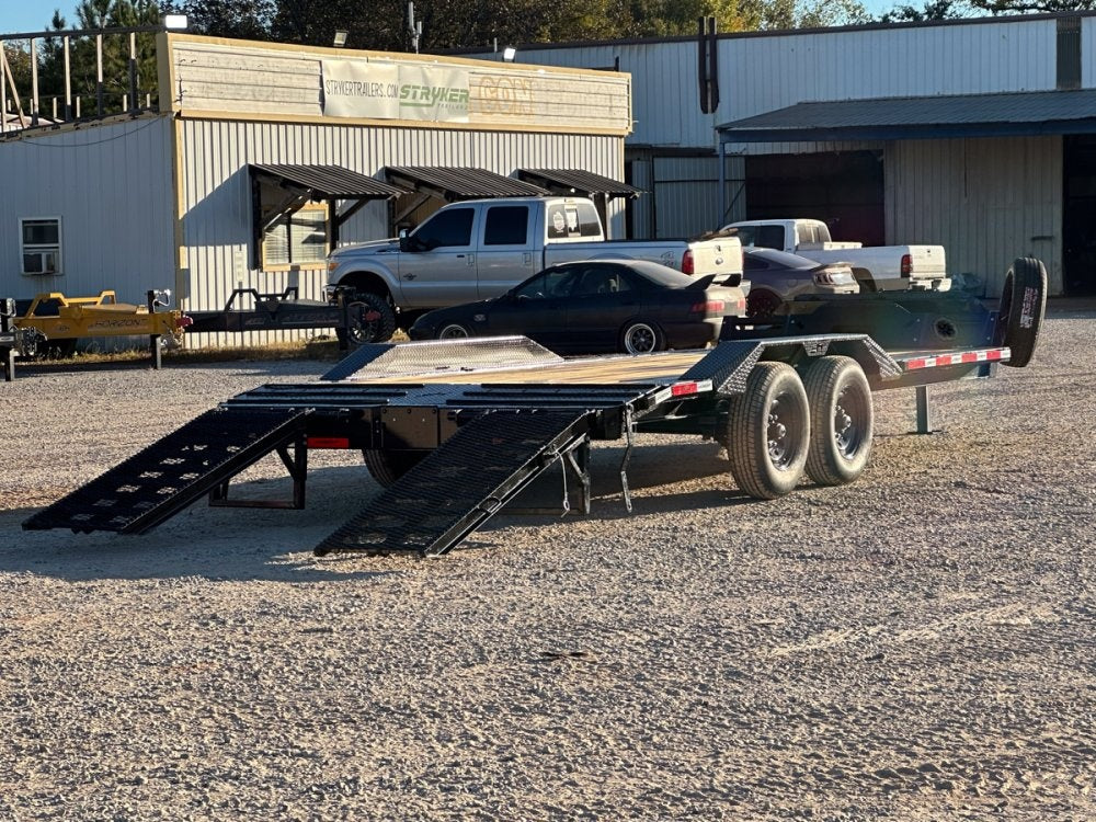 EHZ 20' x 83" BP EQUIPMENT TRAILER (2) 7K Axles, Stand Up Ramps, 14 Ply Tires - Equipment Trailers - Stryker Dealership Group