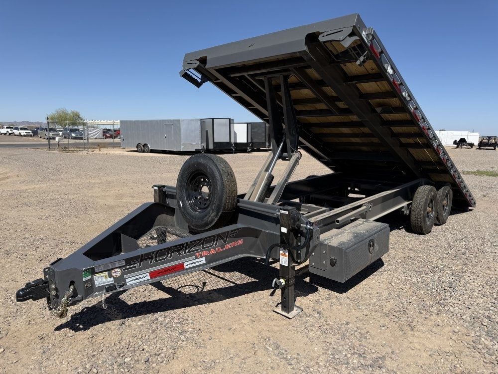 22' Horizon FFT Bumper Pull Full Deckover TIlt Trailer - (2) 8K Axles 15225