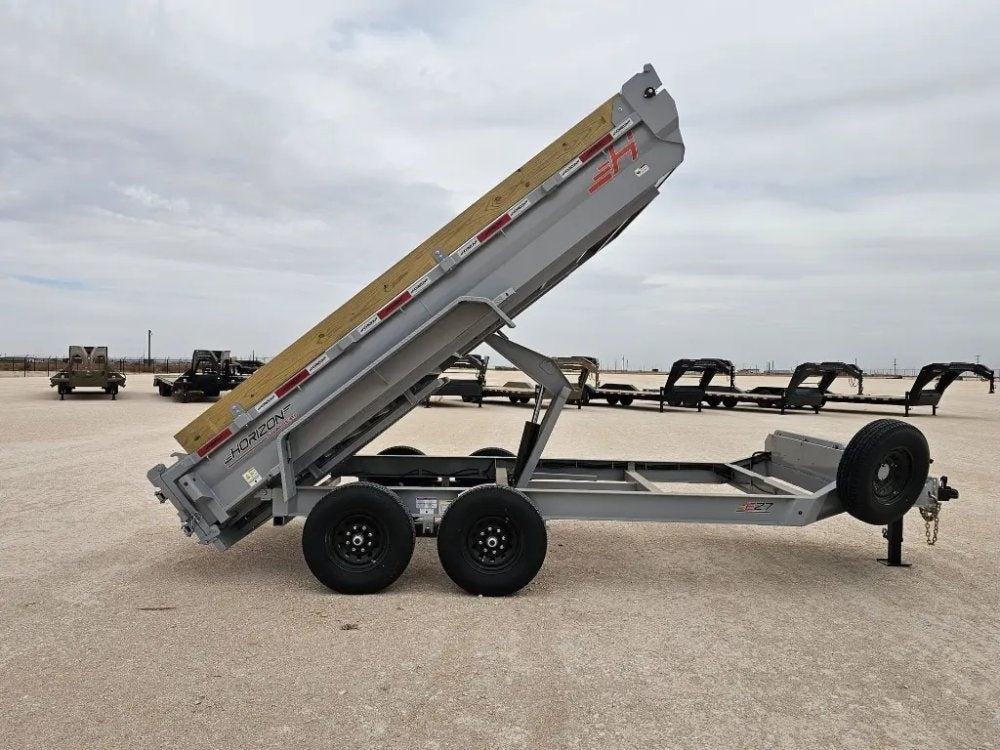 14' Horizon EZ7 Bumper Pull Dump Trailer 19" Sides - (2) 7K Axles 15853