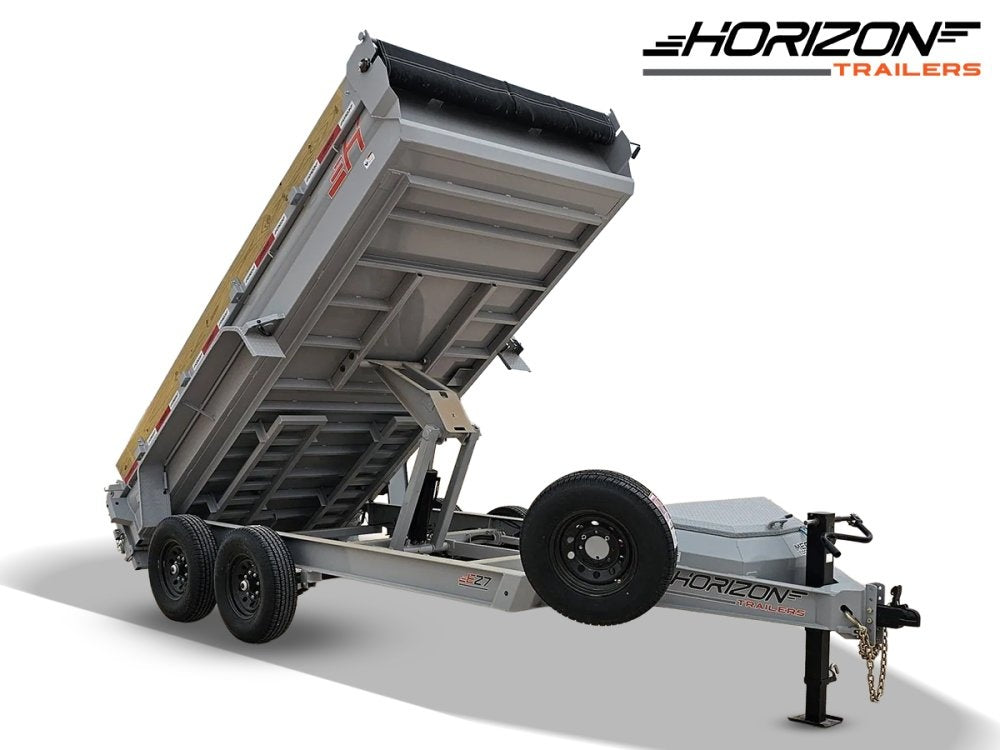 14' Horizon EZ7 Bumper Pull Dump Trailer 19" Sides - (2) 7K Axles af-45d