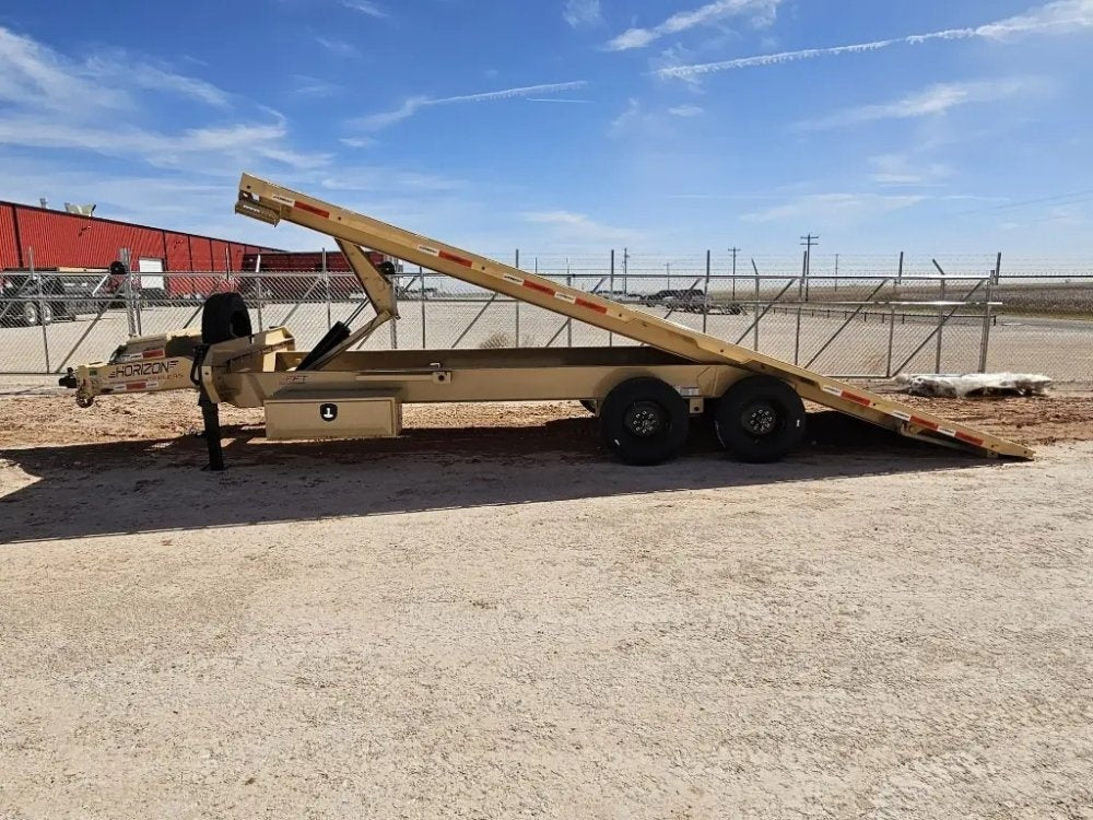 24' Horizon FFT Bumper Pull Full Deckover Tilt Trailer - (2) 10K Axles 15231