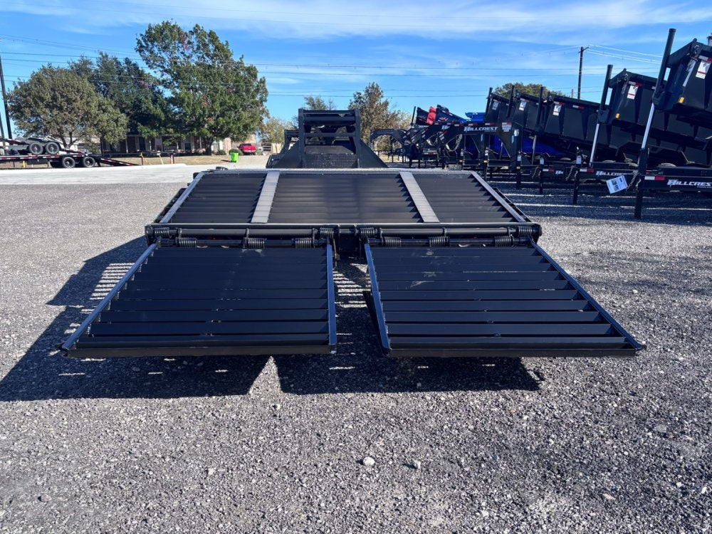 32' Stryker Gooseneck Dual Wheel Deckover Trailer Mega Ramps - (2) 12K Axles 3782
