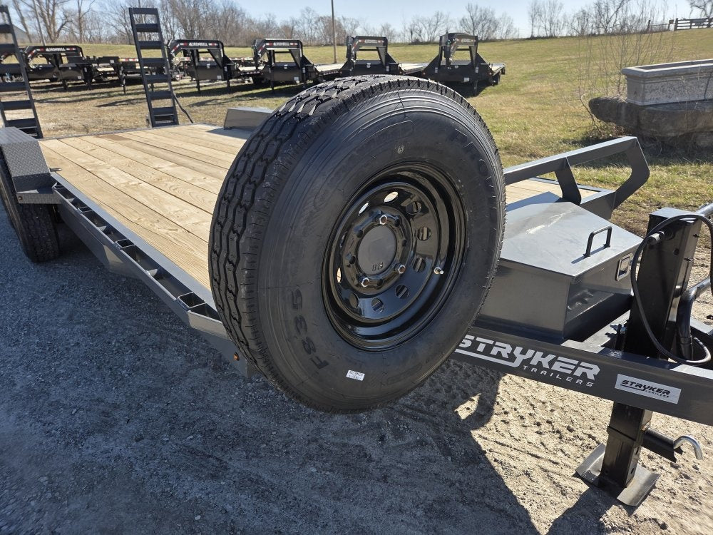 20' Stryker SET Bumper Pull Equipment Trailer Stand Up Ramps - (2) 7K Axles 3549